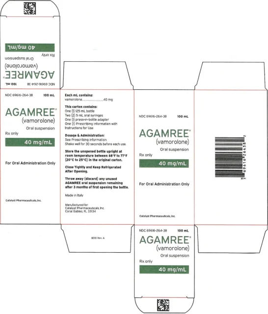 AGAMREE · US package-label artwork; supplied packaging may differ.