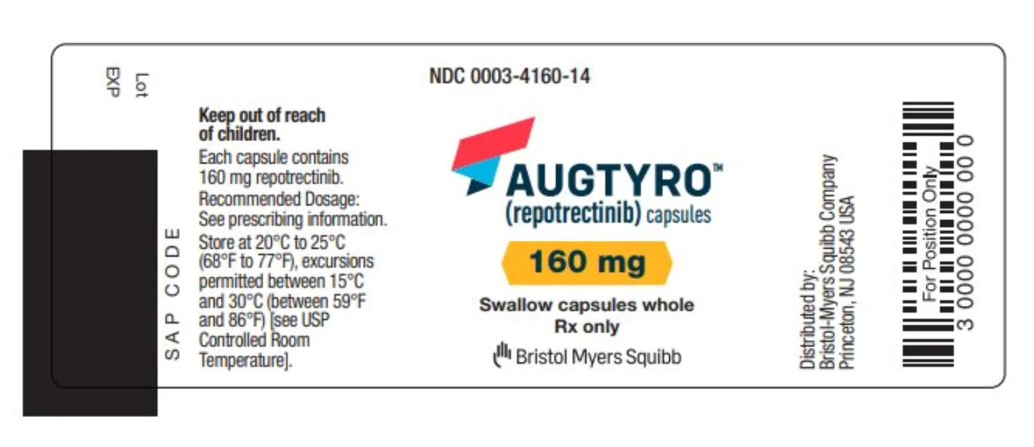 Augtyro · US package-label artwork; supplied packaging may differ.