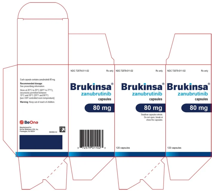 BRUKINSA · US package-label artwork; supplied packaging may differ.