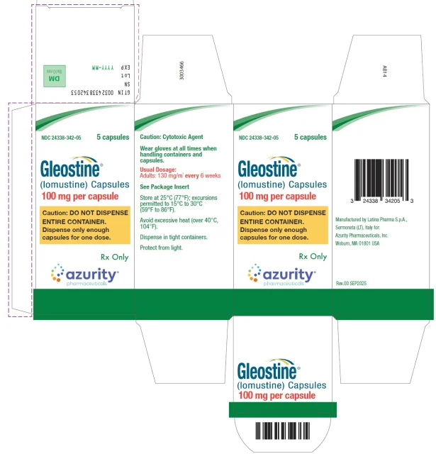 GLEOSTINE · US package-label artwork; supplied packaging may differ.