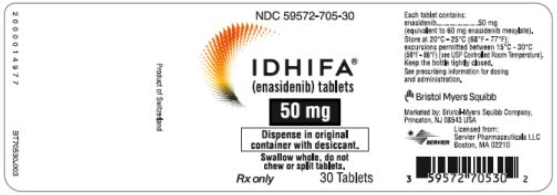 IDHIFA · US package-label artwork; supplied packaging may differ.