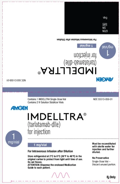 Imdelltra · US package-label artwork; supplied packaging may differ.