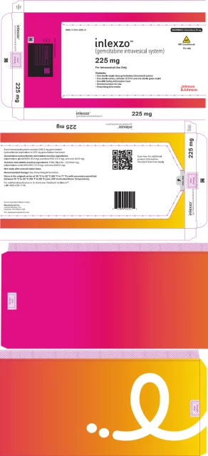INLEXZO · US package-label artwork; supplied packaging may differ.