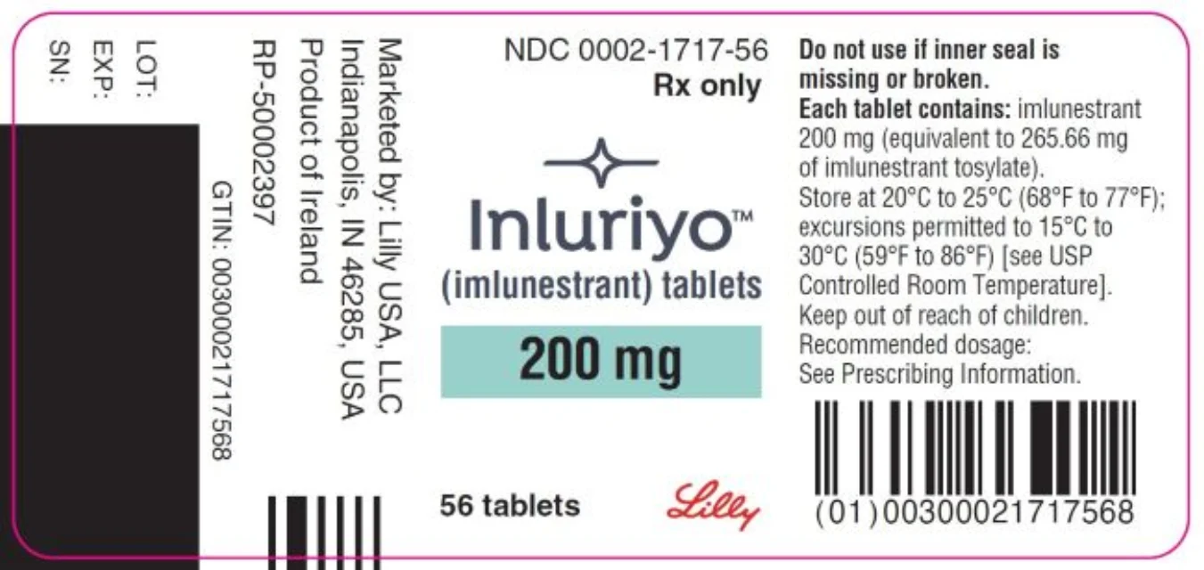 INLURIYO · US package-label artwork; supplied packaging may differ.
