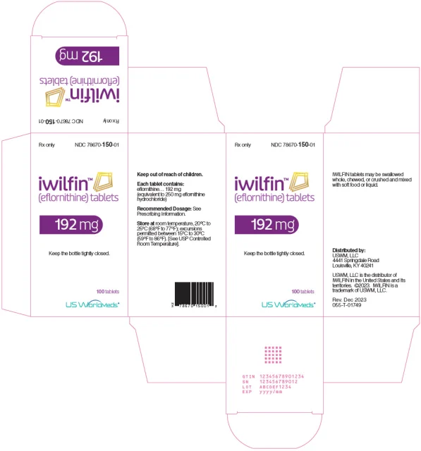 IWILFIN · US package-label artwork; supplied packaging may differ.