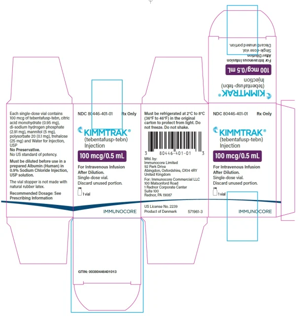 Kimmtrak · US package-label artwork; supplied packaging may differ.