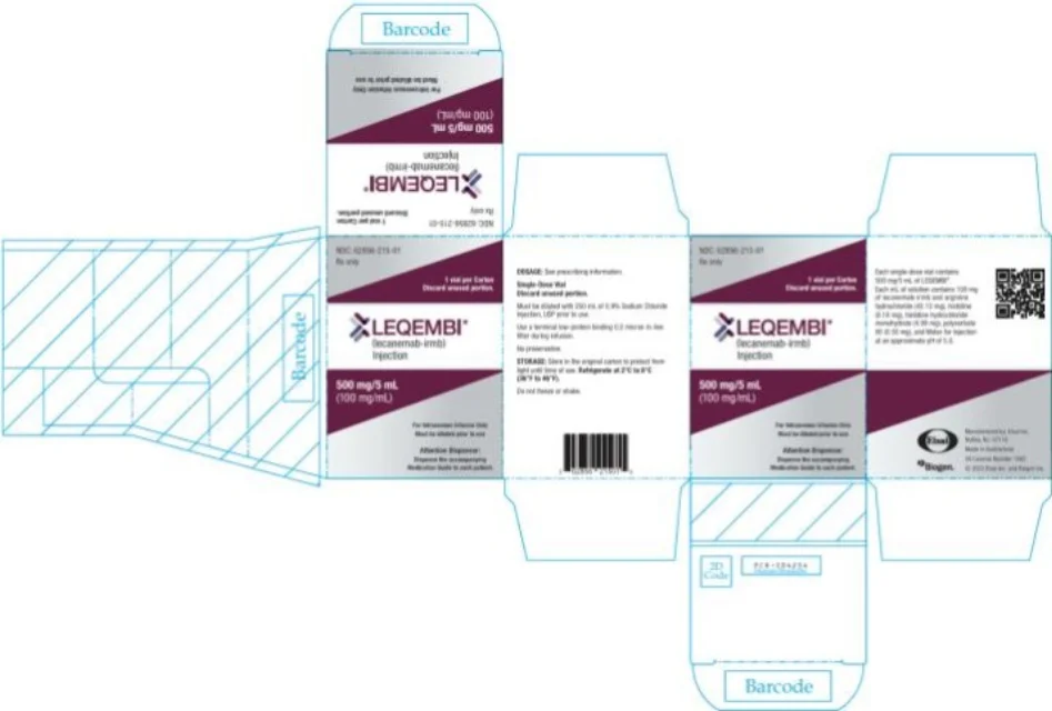 Leqembi · US package-label artwork; supplied packaging may differ.