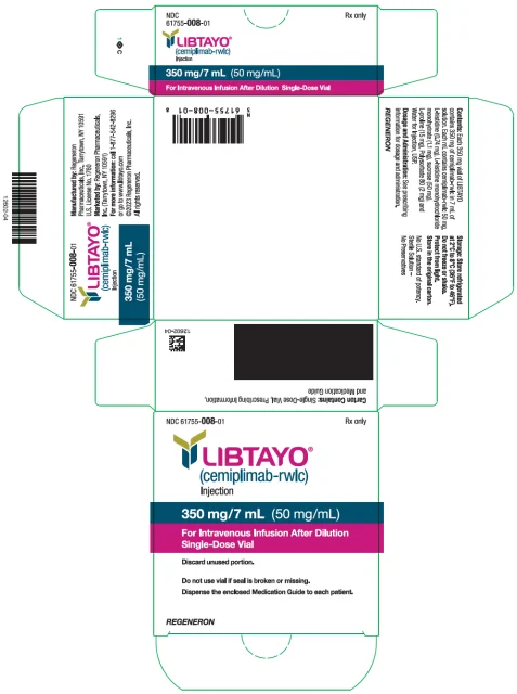 西米普利单抗 · US package-label artwork; supplied packaging may differ.