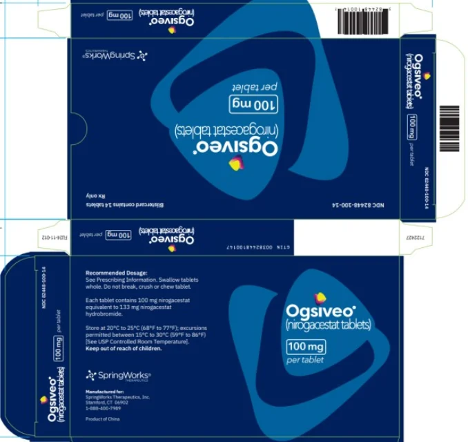 OGSIVEO · US package-label artwork; supplied packaging may differ.