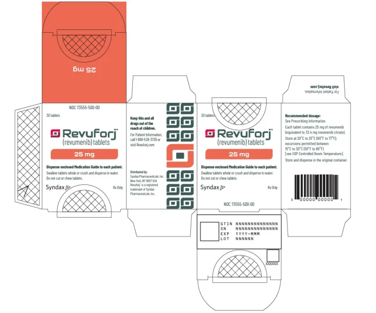 Revuforj · US package-label artwork; supplied packaging may differ.