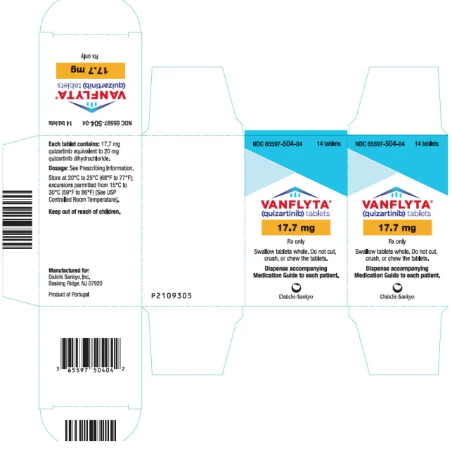 VANFLYTA · US package-label artwork; supplied packaging may differ.
