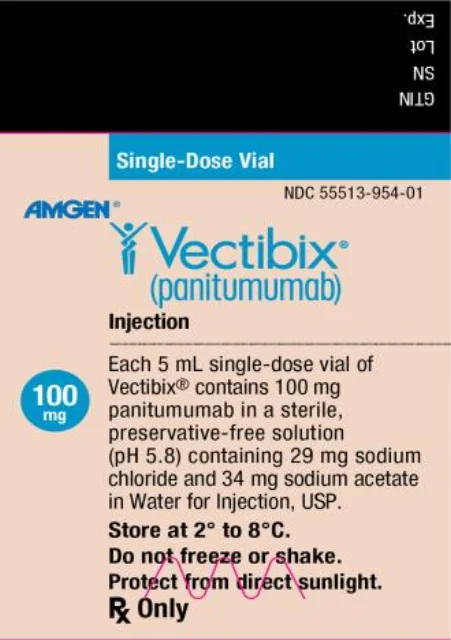 Vectibix · US package-label artwork; supplied packaging may differ.