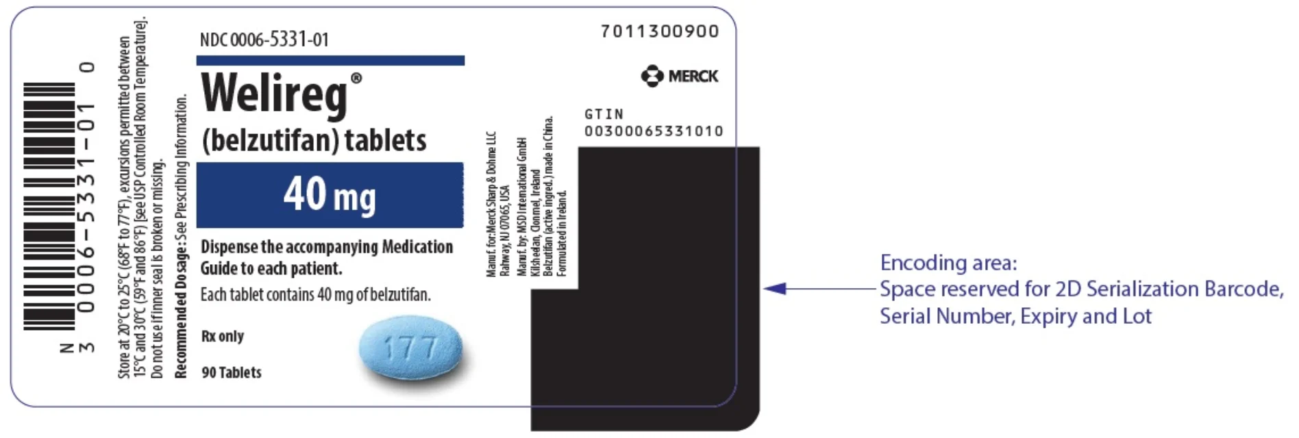 WELIREG · US package-label artwork; supplied packaging may differ.