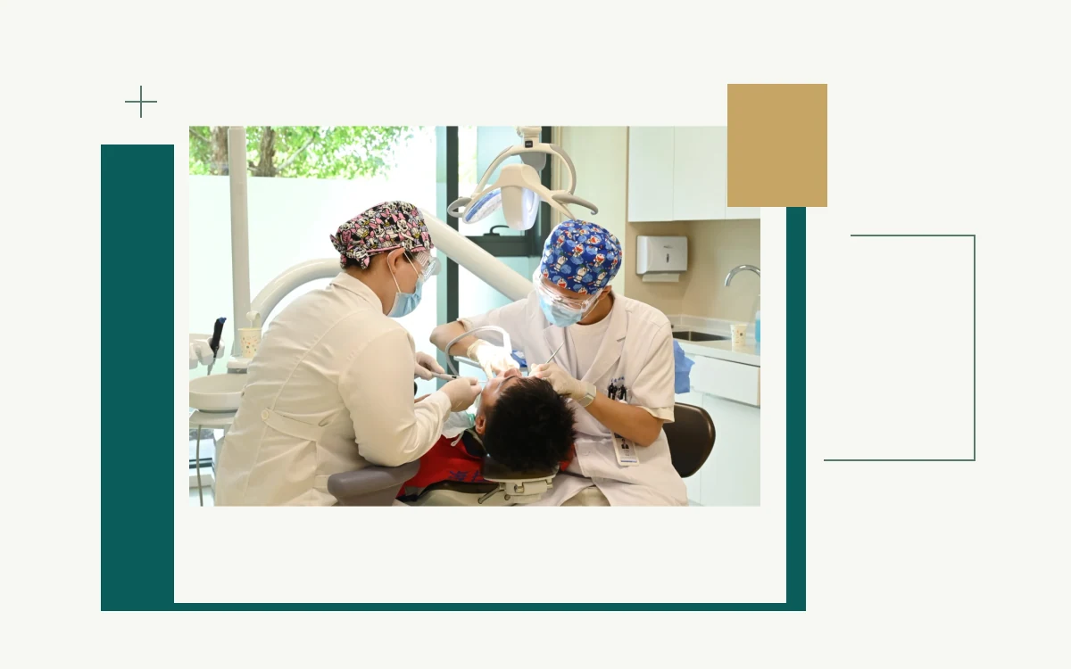 Dental team treating a patient at West China Lecheng Hospital