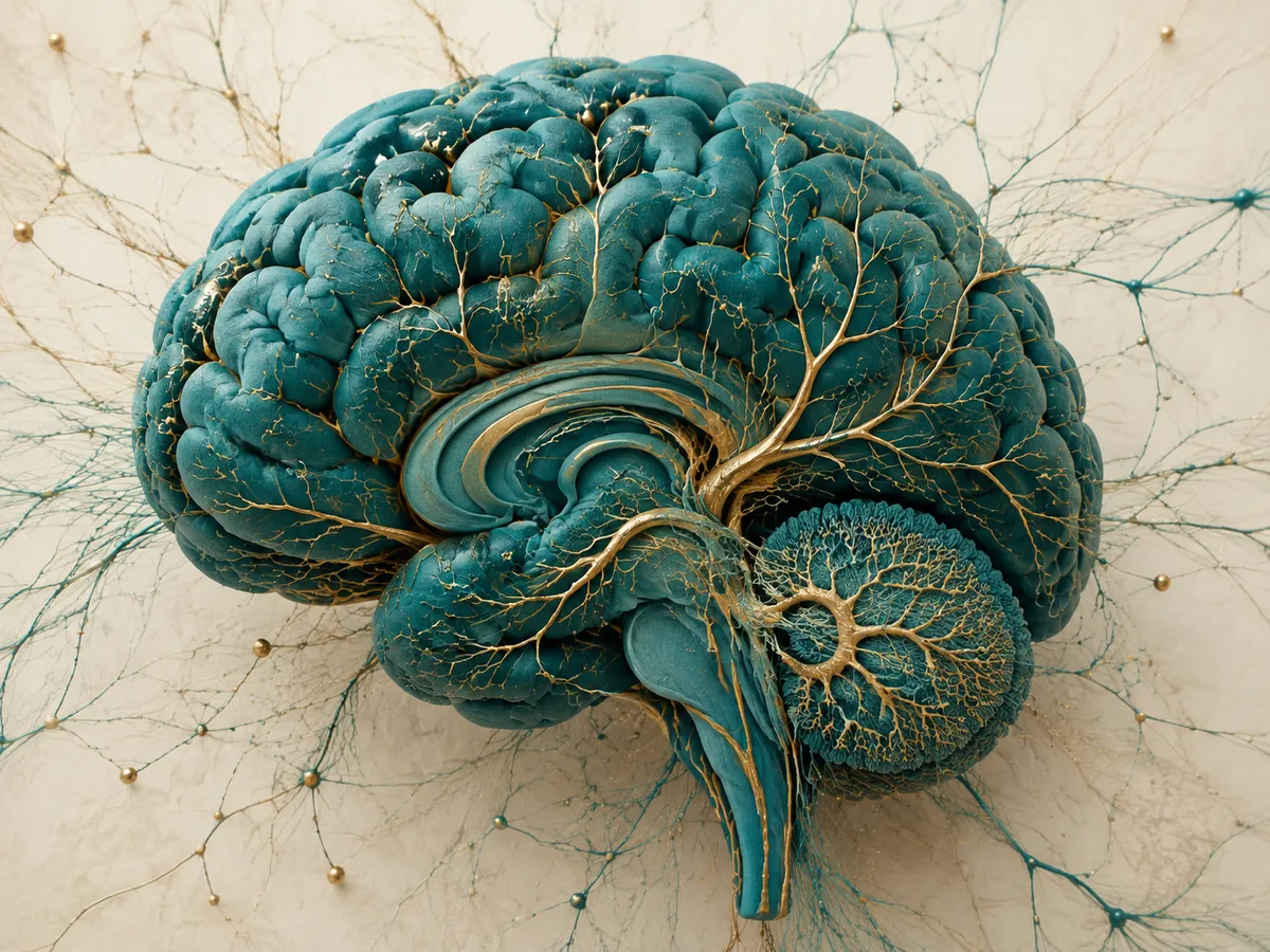 Conceptual illustration of a brain and neural connections for brain sciences